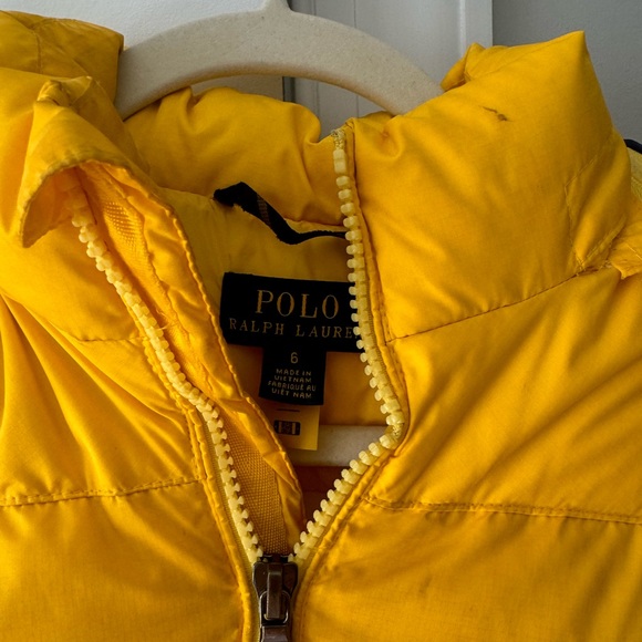 Yellow Polo puffer coat - Picture 8 of 9